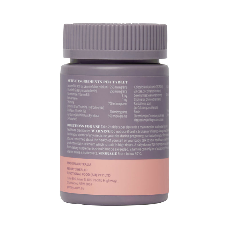 Load image into Gallery viewer, PERDAYS BUMP TO BREAST PRENATAL MULTI 60T