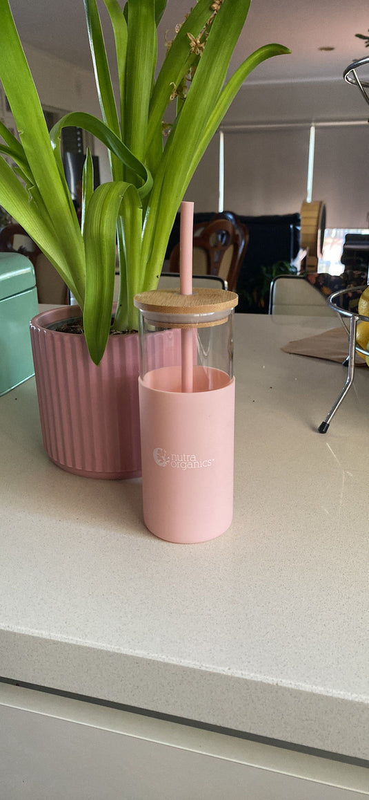 Natura Organics Whiz Stick - Electric Mixer - Pink & Glass Jug