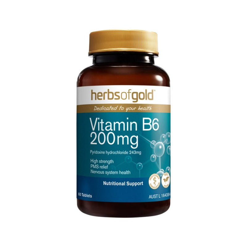 Load image into Gallery viewer, Herbs of Gold Vitamin B6 100mg 60t