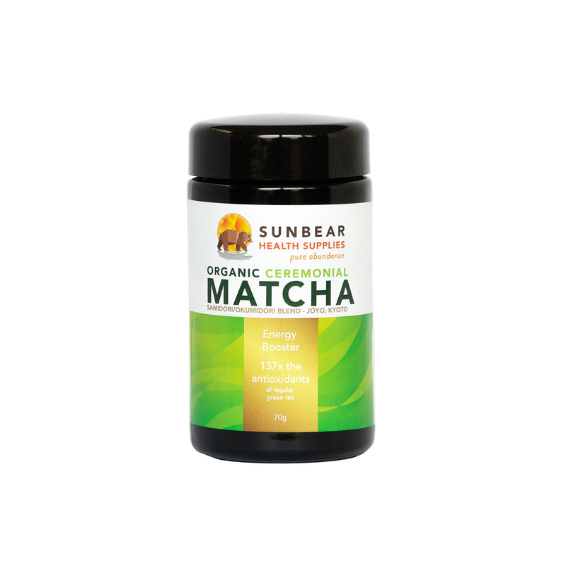Load image into Gallery viewer, Sunbear Health Supplies - Matcha Japanese Organic Ceremonial Grade - Single Grower Blend - 70g
