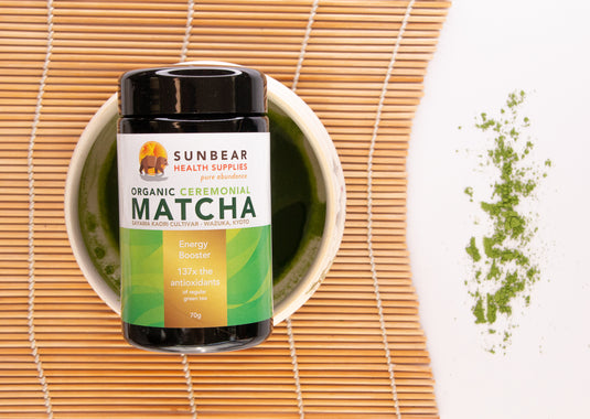 Sunbear Health Supplies - Matcha Japanese Organic Ceremonial Grade - Single Origin Cultivar - 70g