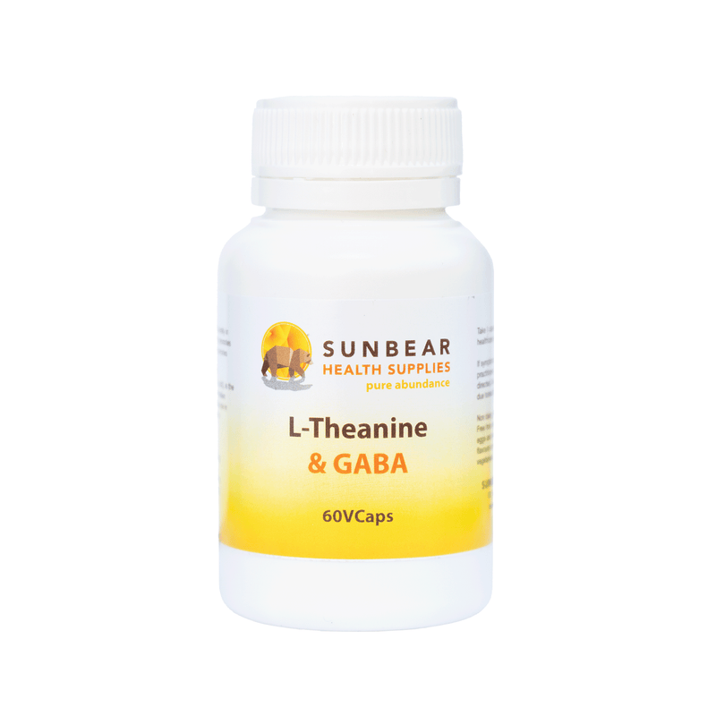 Load image into Gallery viewer, Sunbear Health Supplies - L-Theanine & Gaba 500 - 60VCaps
