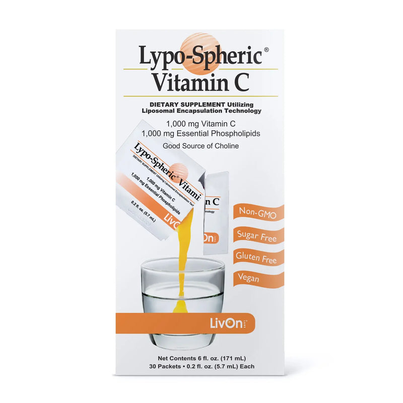 Load image into Gallery viewer, Lypo-Spheric Vitamin C 30 packets – LivOn Lab x 4
