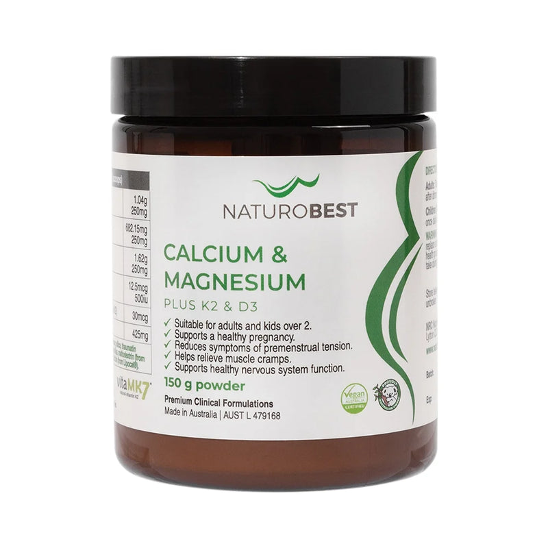 Load image into Gallery viewer, NaturoBest Calcium & Magnesium Plus K2 & D3 150g