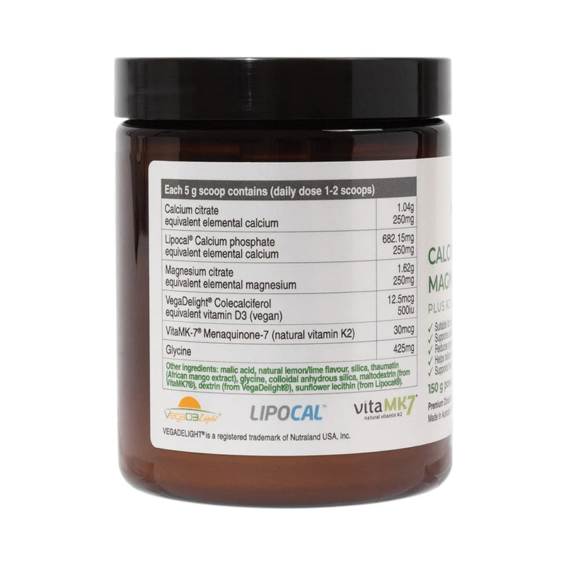 Load image into Gallery viewer, NaturoBest Calcium & Magnesium Plus K2 & D3 150g