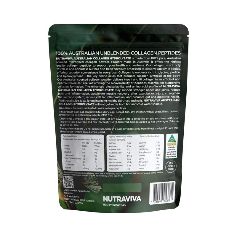 Load image into Gallery viewer, Nutraviva Australian Collagen Hydrolysate 400g