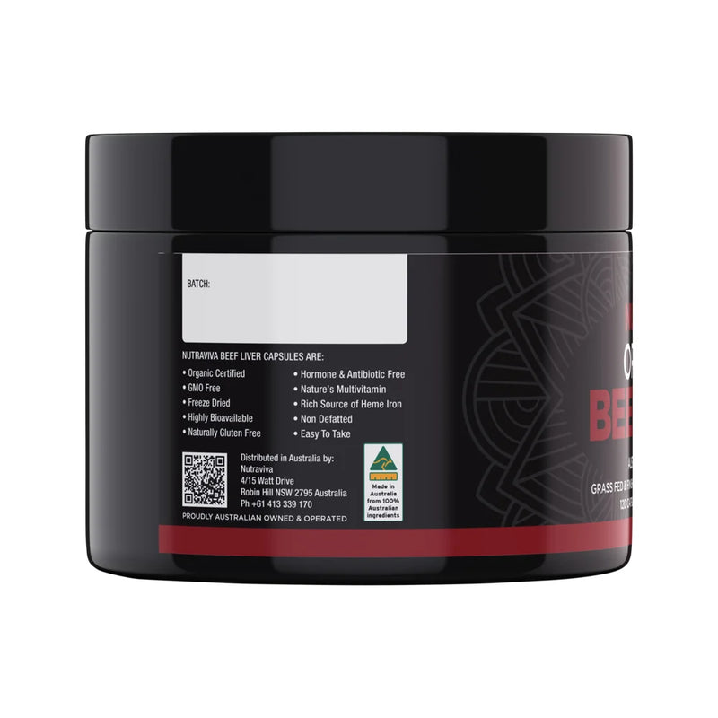 Load image into Gallery viewer, Nutraviva Organic Beef Liver 120c