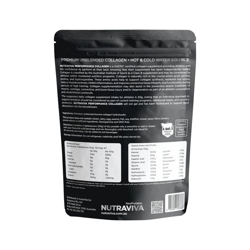 Load image into Gallery viewer, Nutraviva Performance Collagen (Beef) Unflavoured 800g