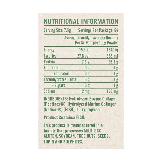 RAPID SUPPLEMENTS TOTAL COLLAGEN PEPTIDES 500G