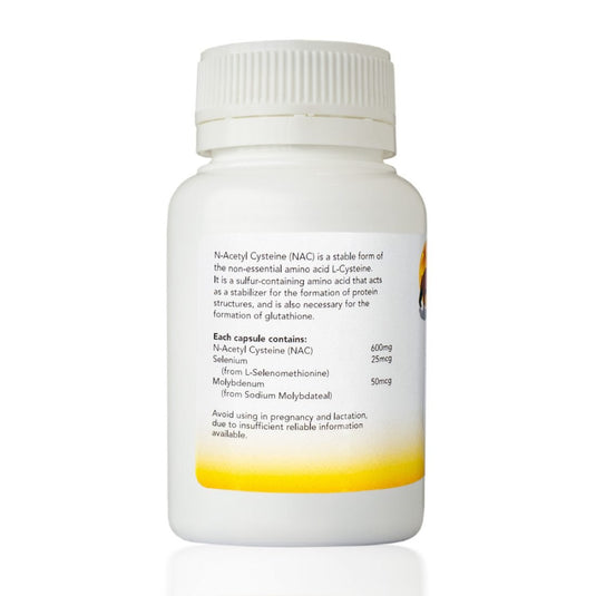 Sunbear Health Supplies - NAC 600mg - N Acetyl Cysteine - 60VCaps