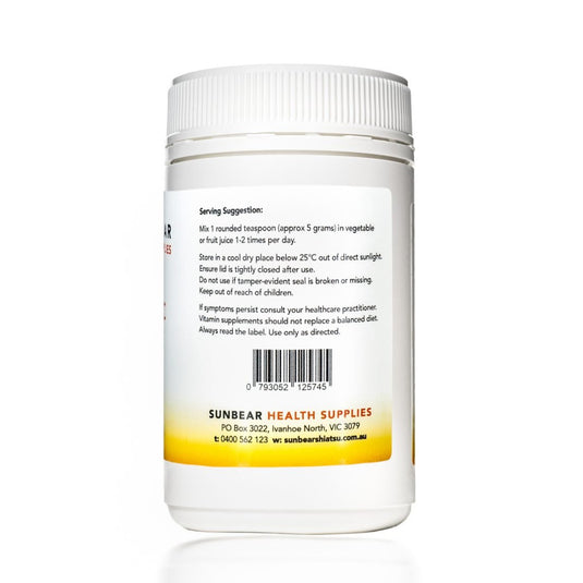 Sunbear Health Supplies - Vitamin C & Lysine - 200 grams
