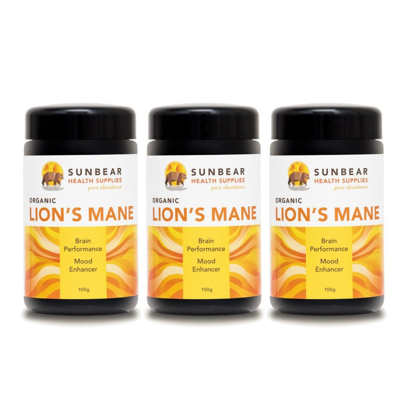 Load image into Gallery viewer, Sunbear Health Supplies - Organic Lion's Mane Extract (12:1 Ratio) x 3