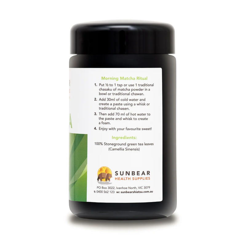 Load image into Gallery viewer, Sunbear Health Supplies - Matcha Japanese Organic Ceremonial Grade - Sunbear Health - 70g