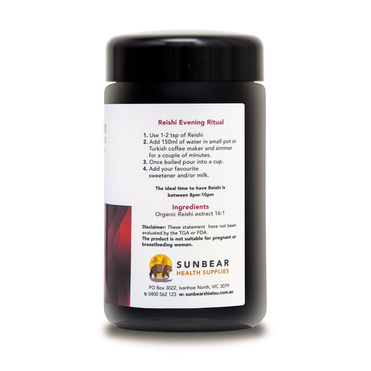 Sunbear Health Supplies - Organic Reishi Extract (16:1 Ratio) - 100g