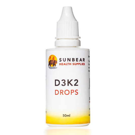 Sunbear Health Supplies - D3 / K2 Vitamin D 1000IU & K2 200mcg (MK7) 50mls