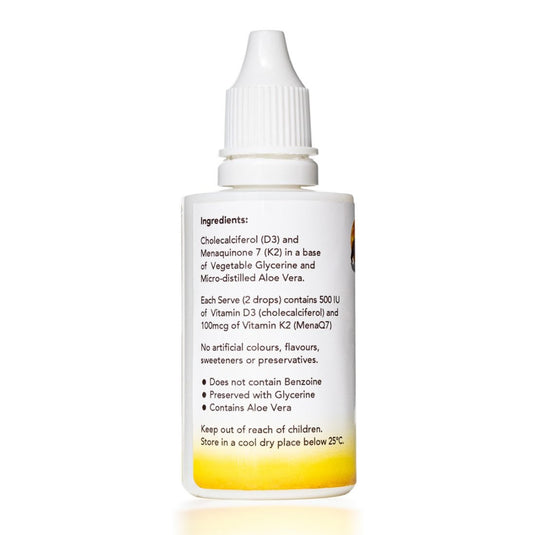 Sunbear Health Supplies - D3 / K2 Vitamin D 1000IU & K2 200mcg (MK7) 50mls