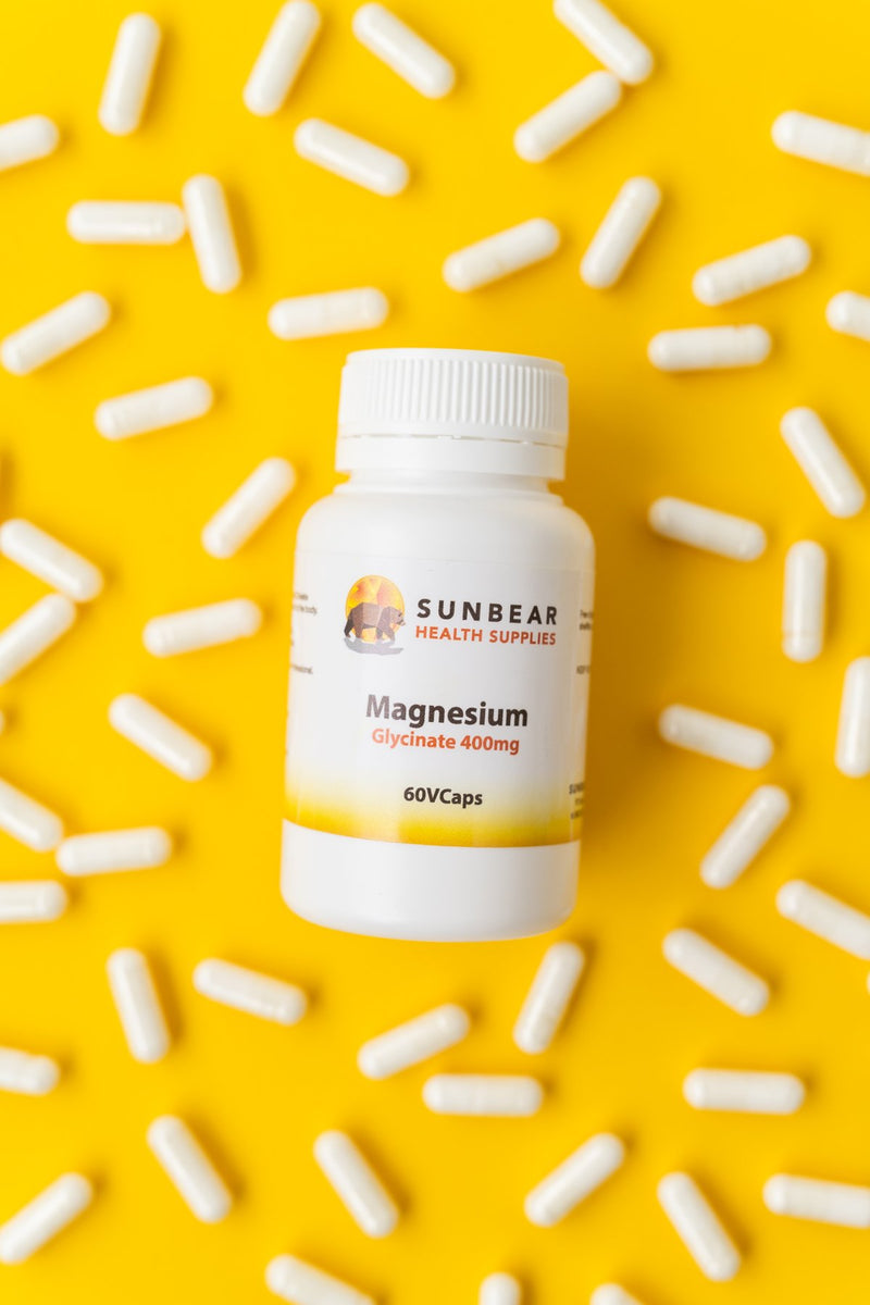 Load image into Gallery viewer, Sunbear Health Supplies - Magnesium Glycinate - 60VCaps