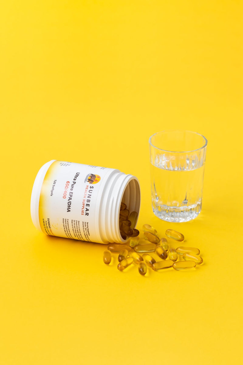 Load image into Gallery viewer, Sunbear Health Supplies - Ultra Pure EPA/DHA 650/400 - Fish Oil - 180 Gels