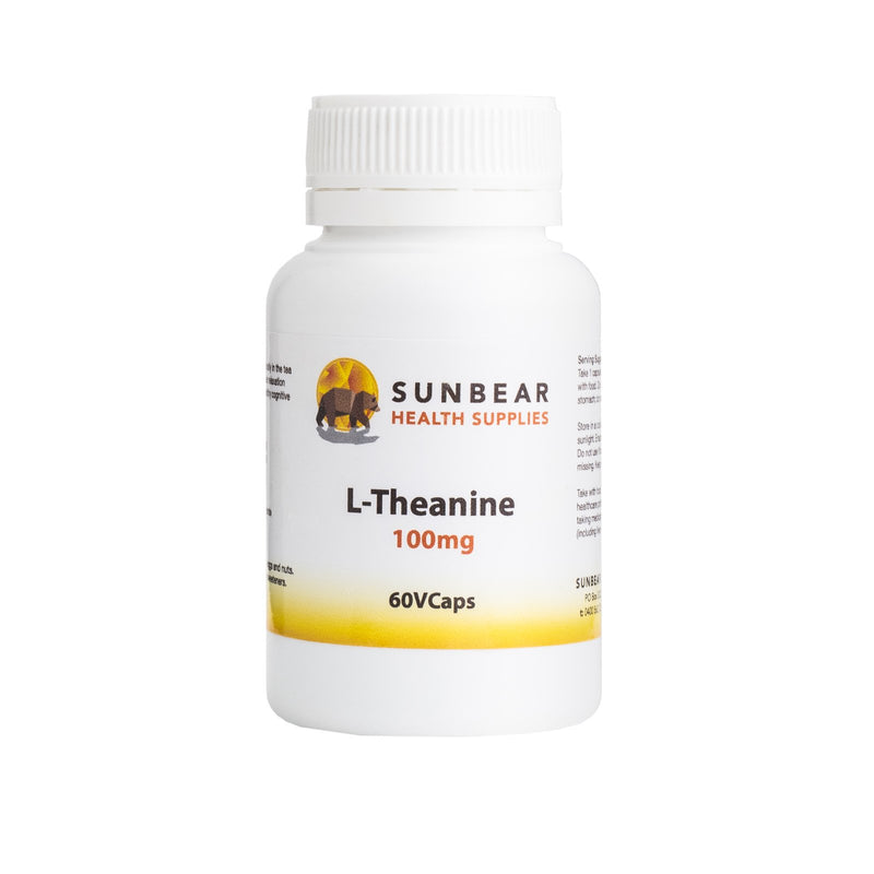 Load image into Gallery viewer, Sunbear Health Supplies - L-Theanine - 100mg - 60VCaps