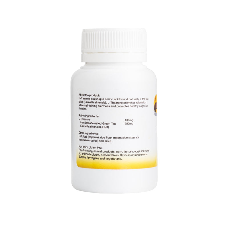 Load image into Gallery viewer, Sunbear Health Supplies - L-Theanine - 100mg - 60VCaps
