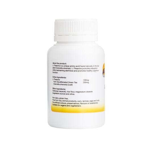 Sunbear Health Supplies - L-Theanine - 100mg - 60VCaps