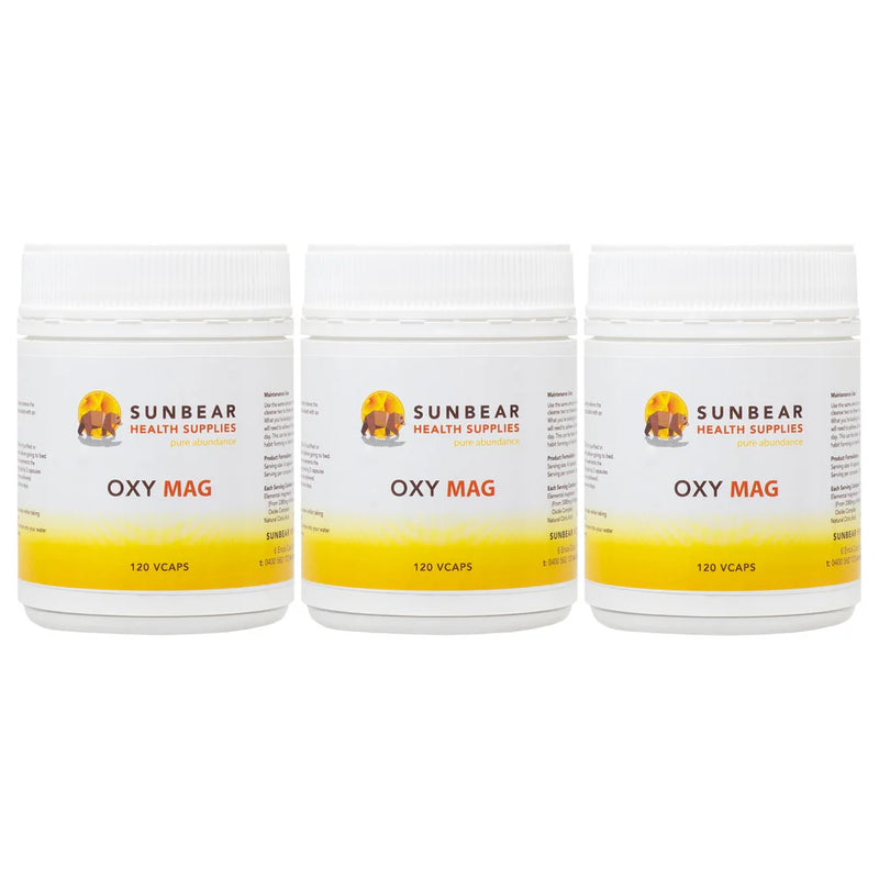 Load image into Gallery viewer, Sunbear Health Supplies - OxyMag Powder x 3 - 120 Capsules