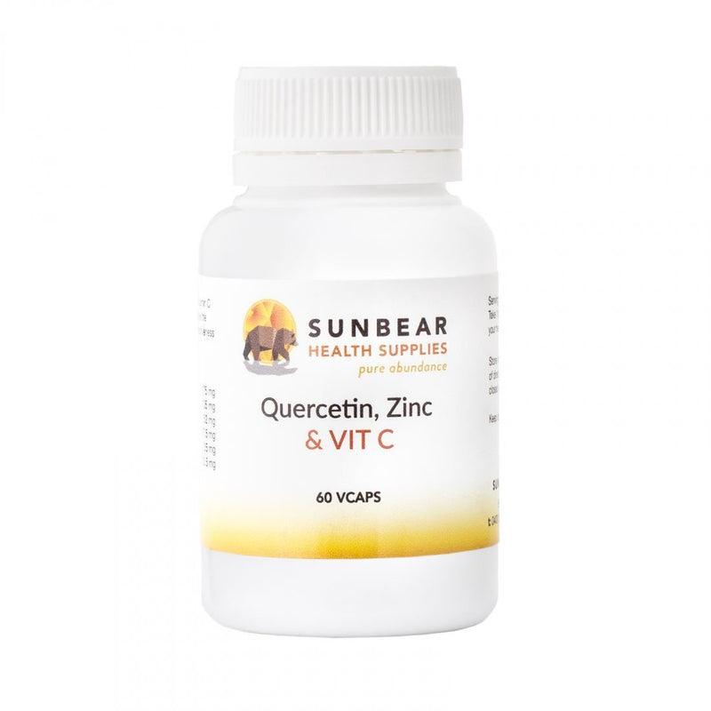 Load image into Gallery viewer, Sunbear Health Supplies - Quercetin, Bromelain, Zinc + Vit C 60caps