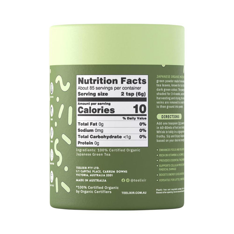 Load image into Gallery viewer, Teelixir Ceremonial Grade Matcha 100g