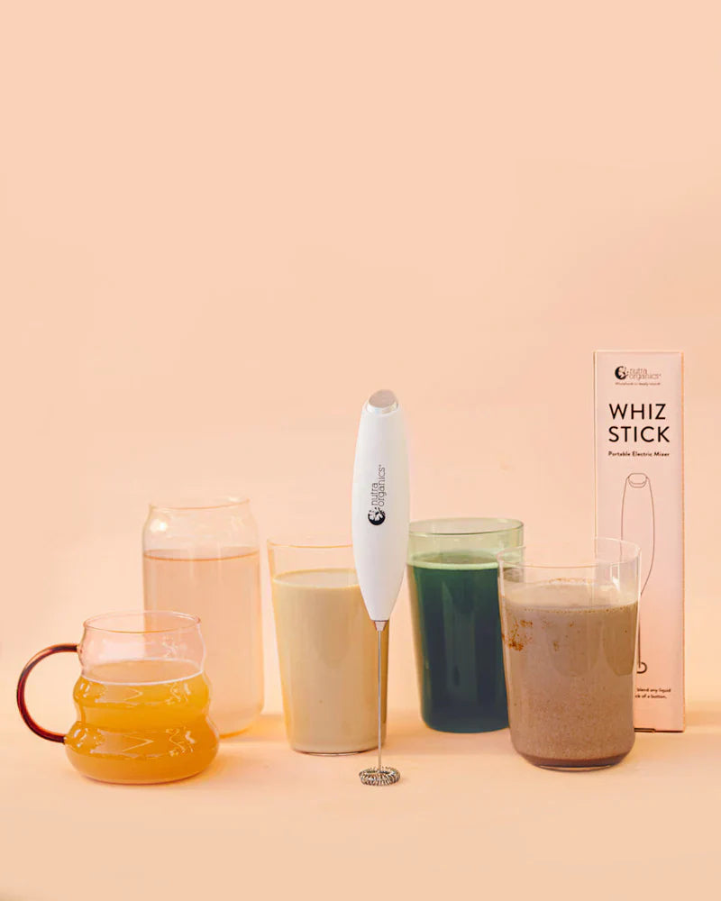 Load image into Gallery viewer, Natura Organics Whiz Stick - Electric Mixer - Pink & Glass Jug