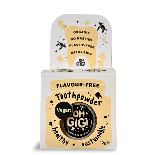 OHGIGI TOOTH POWDER + HYDROXYAPATITE FLAVOUR-FREE BRUSH 40G