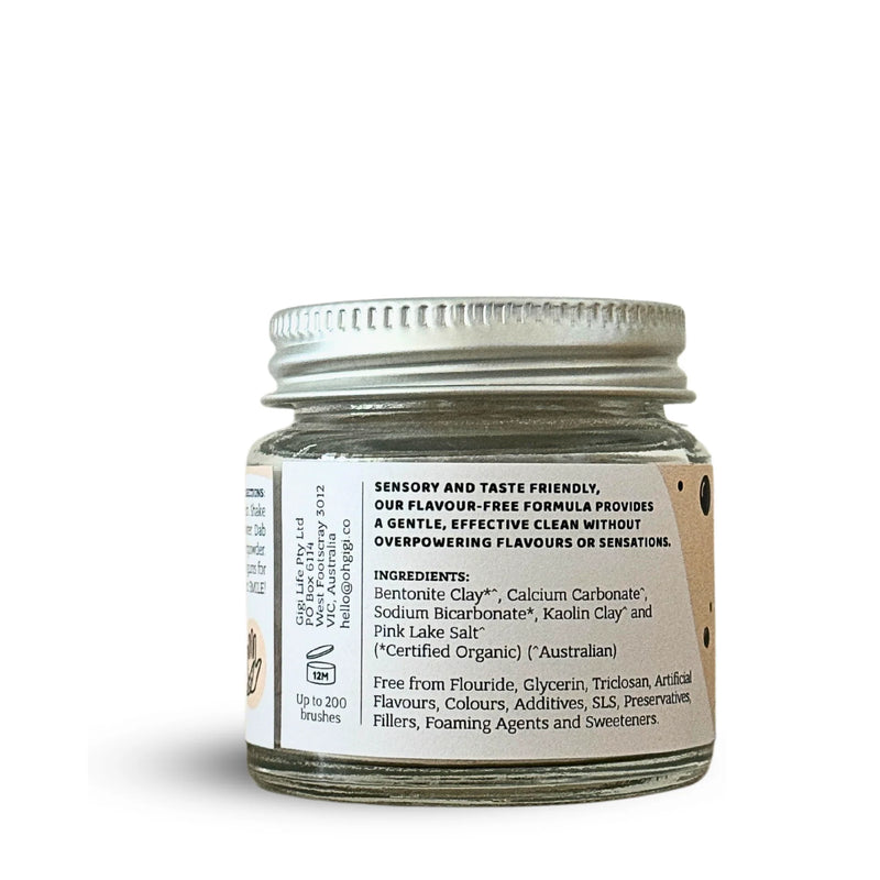 Load image into Gallery viewer, OHGIGI TOOTH POWDER + HYDROXYAPATITE FLAVOUR-FREE BRUSH 40G