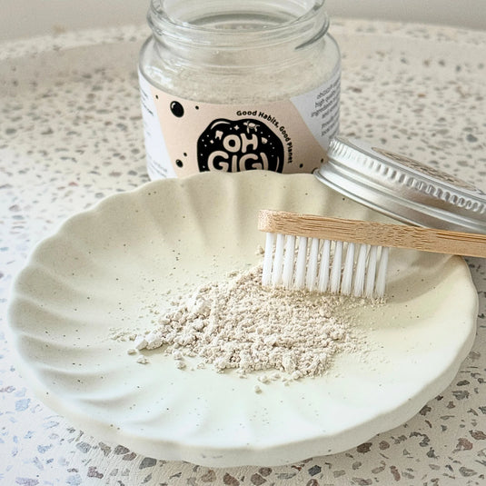 OHGIGI TOOTH POWDER + HYDROXYAPATITE FLAVOUR-FREE BRUSH 40G