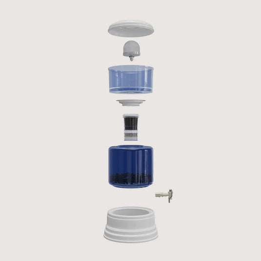 Zazen Alkaline Water Filter System - Glass Bottom