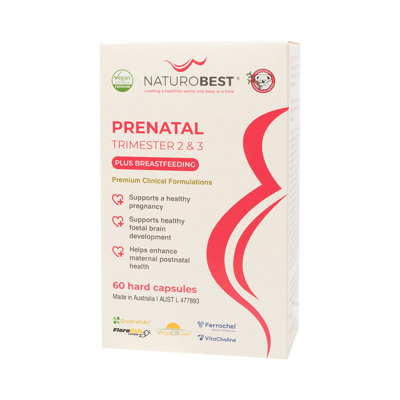 Load image into Gallery viewer, NaturoBest Prenatal Trimester 2 &amp; 3 Plus Breastfeeding 60c
