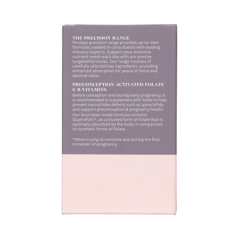 Load image into Gallery viewer, PERDAYS PRECONCEPTION ACTIVATED FOLATE &amp; B-VITAMINS 60T
