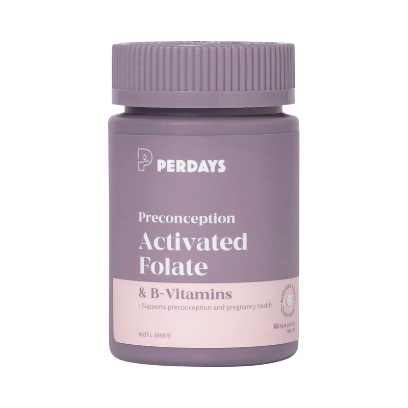 Load image into Gallery viewer, PERDAYS PRECONCEPTION ACTIVATED FOLATE &amp; B-VITAMINS 60T
