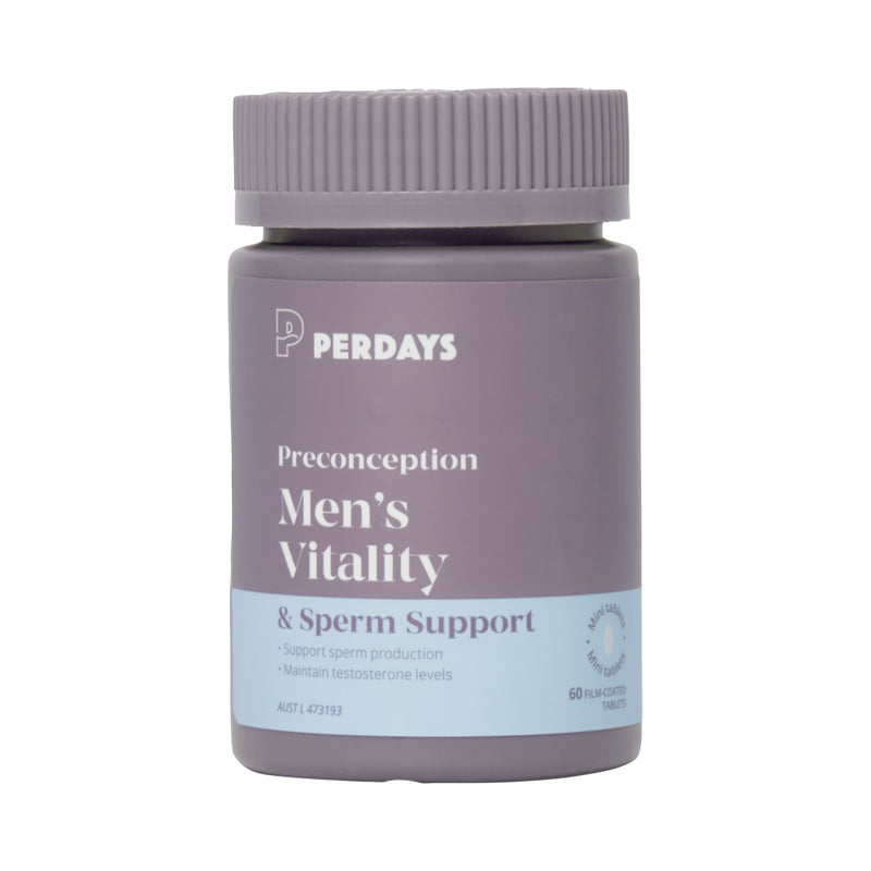 Load image into Gallery viewer, PERDAYS PRECONCEPTION MENS VITALITY &amp; SPERM SUPPORT 60T
