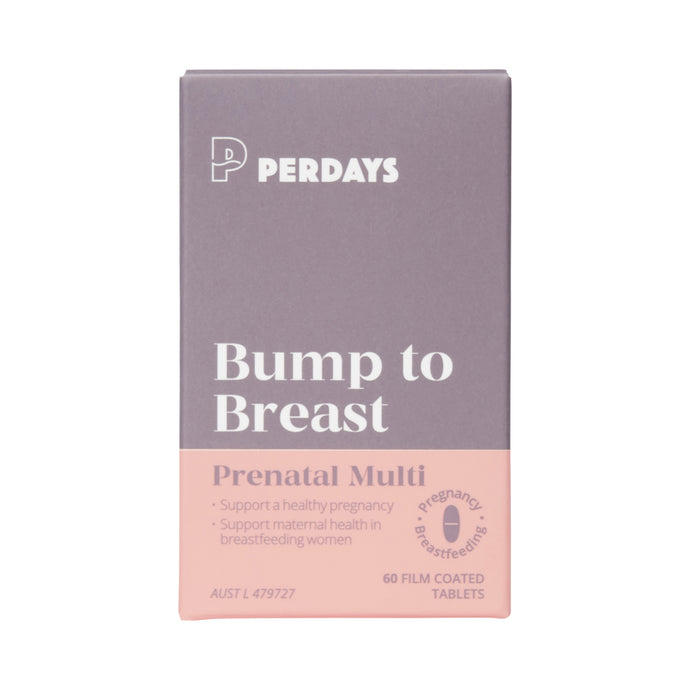PERDAYS BUMP TO BREAST PRENATAL MULTI 60T