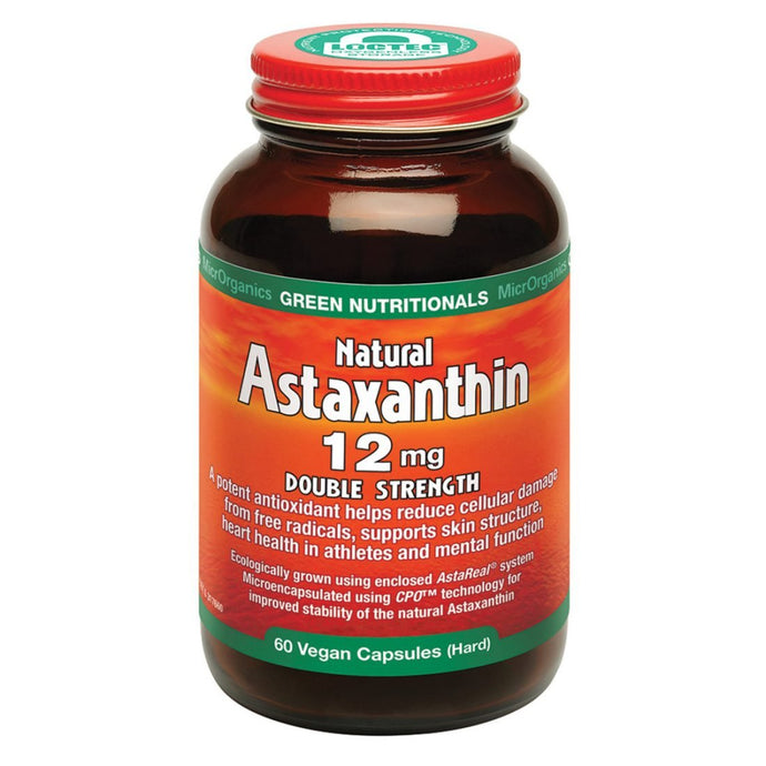 Microrganics Green Nutritionals Natural Astaxanthin 12mg 60vc