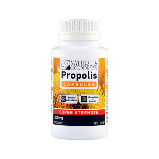 Nature's Goodnesss Propolis Capsules Super Strength 1000mg 100c