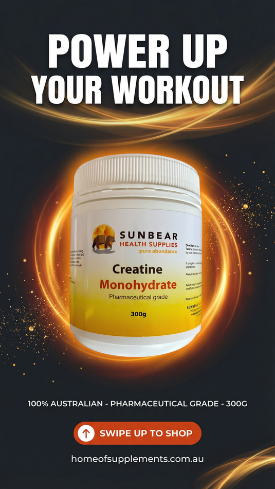 Creatine Monohydrate 300g - Sunbear Health Supplies