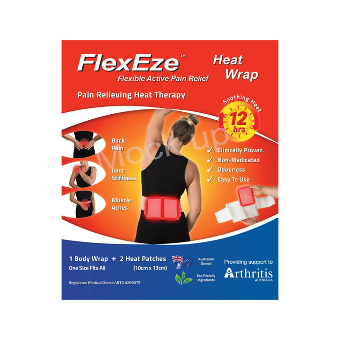 Flexeze Heat Wrap (1 x Body Wrap and 2 x Heat Patches)