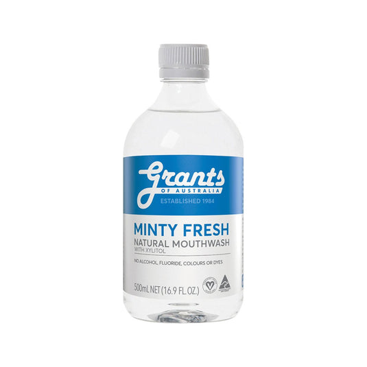 Grants Natural Mouthwash Minty Fresh (Alcohol Free) 500ml