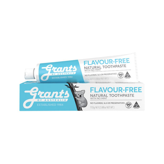 Grants Natural Toothpaste Flavour-Free with No Mint (Fluoride Free) 110g