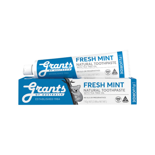 Grants Natural Toothpaste Fresh Mint with Tea Tree Oil & Fluoride 110g