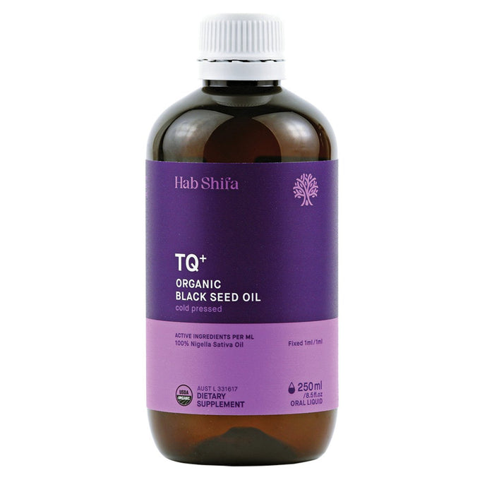 HSBSO	Hab Shifa TQ+ Organic Cold Pressed Black Seed Oil 250ml