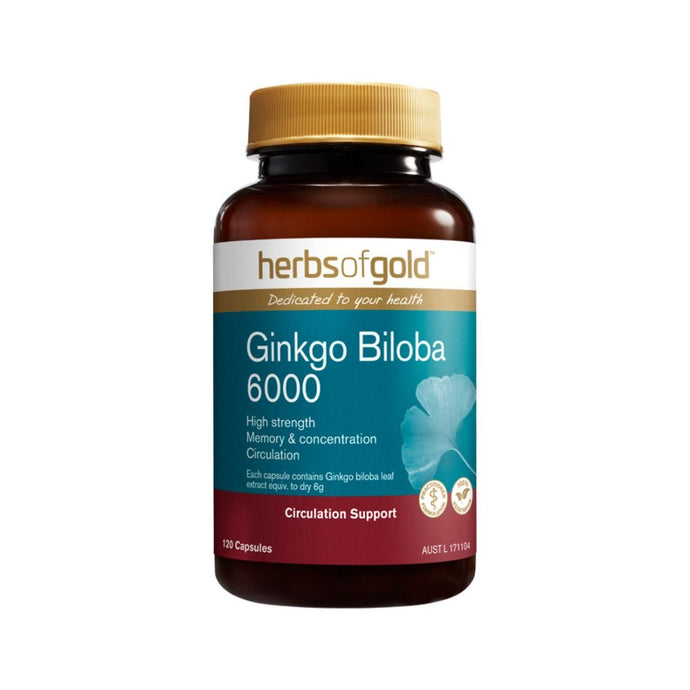 Herbs of Gold Ginkgo Biloba 6000 120vc