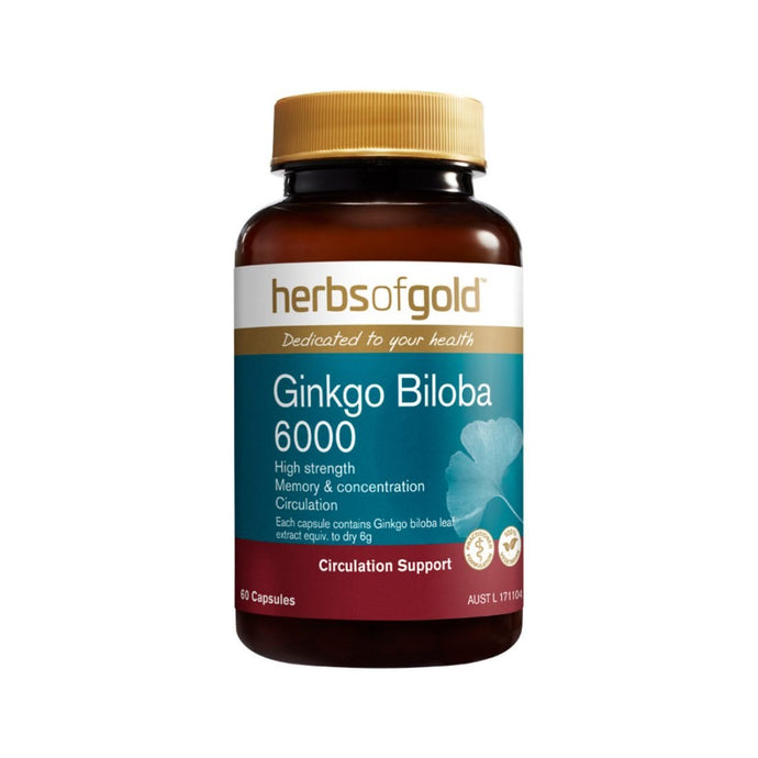 Herbs of Gold Ginkgo Biloba 6000 60vc