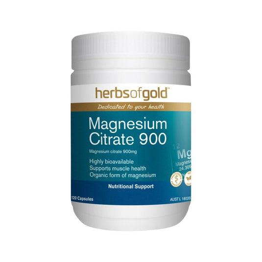 Herbs of Gold Magnesium Citrate 900 120vc