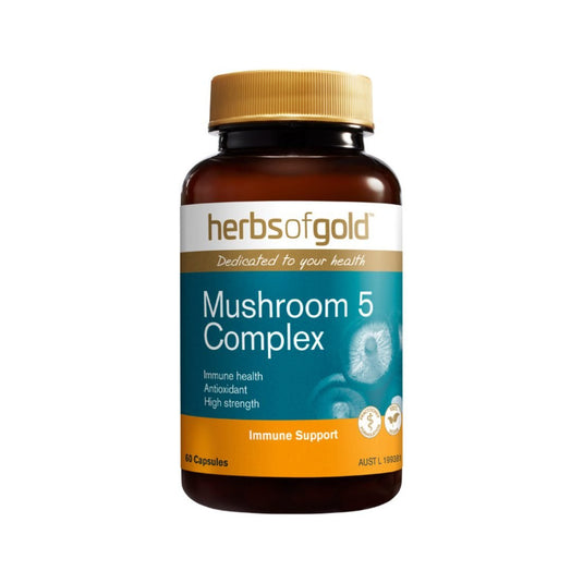 Herbs of Gold Mushroom 5 Complex 60c -Purchasable only In Australia.